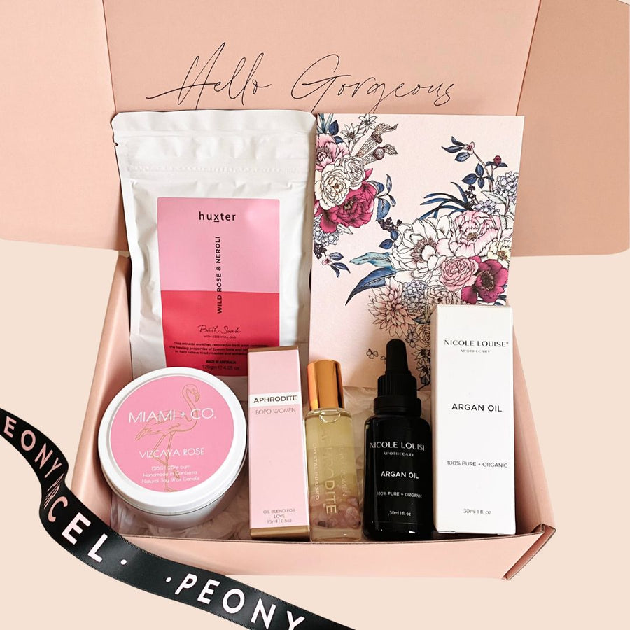 Luxury Self Care Gift Box For Her Peony Parcel